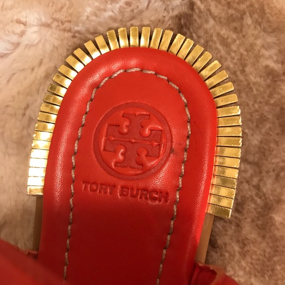 Tory Burch Samba/Gold Sinclair Seashell Sandals - Picture 3 of 4